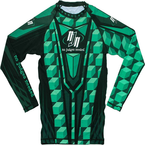 Women's Green M1 Rash Guard Long Sleeve