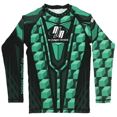 Youth Green M1 Rash Guard Long Sleeve