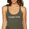 NJN Ladies Racerback Tank Military Green | No Judges Needed