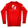 BJJ Rash Guard Womens Long Sleeve Red | No Judges Needed