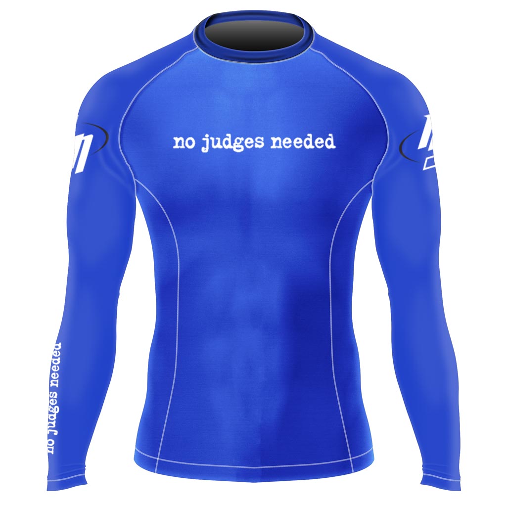 Blue Long Sleeve Rash Guard | No Judges Needed